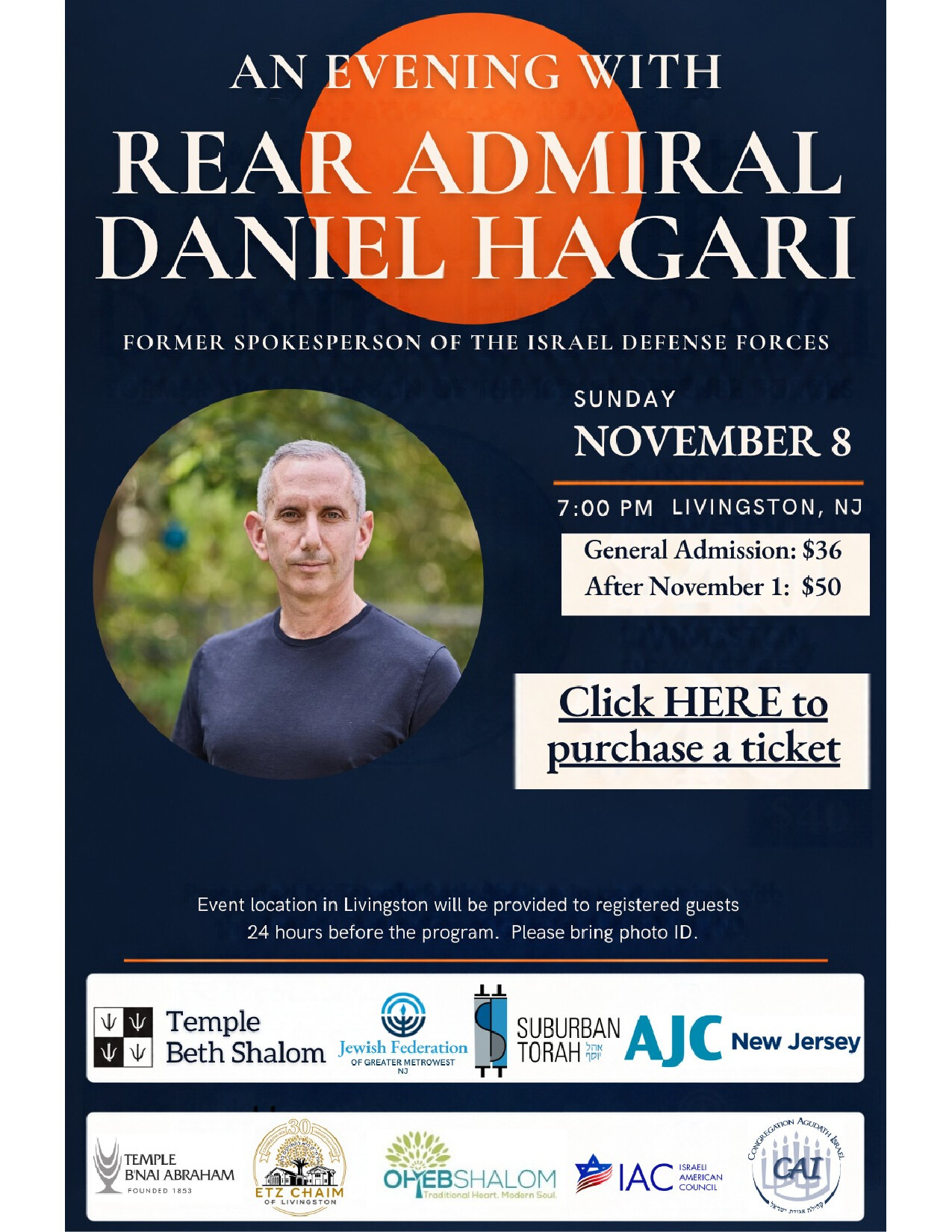 An Evening with Rear Admiral Daniel Hagari
